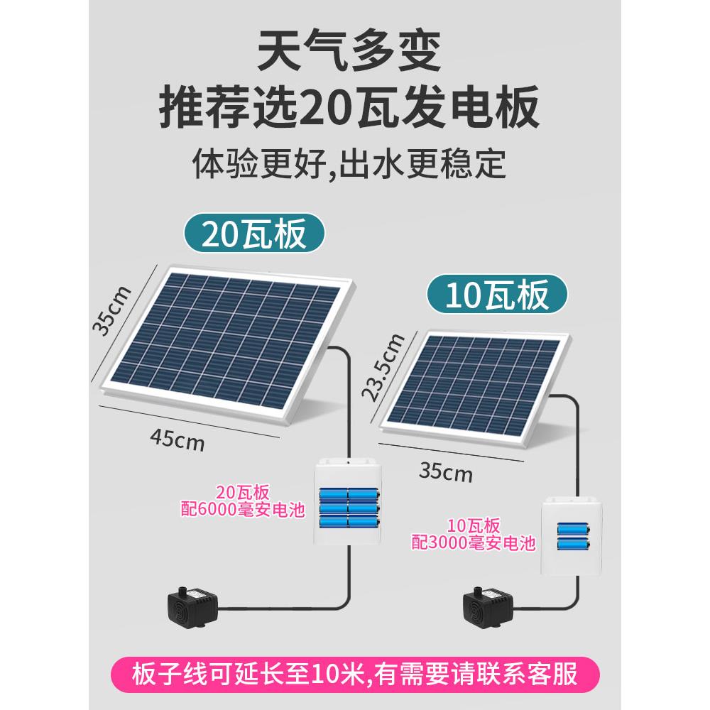 户外太阳能鱼缸循水泵户流观外庭院装环饰摆件阳台小FHP鱼塘景水