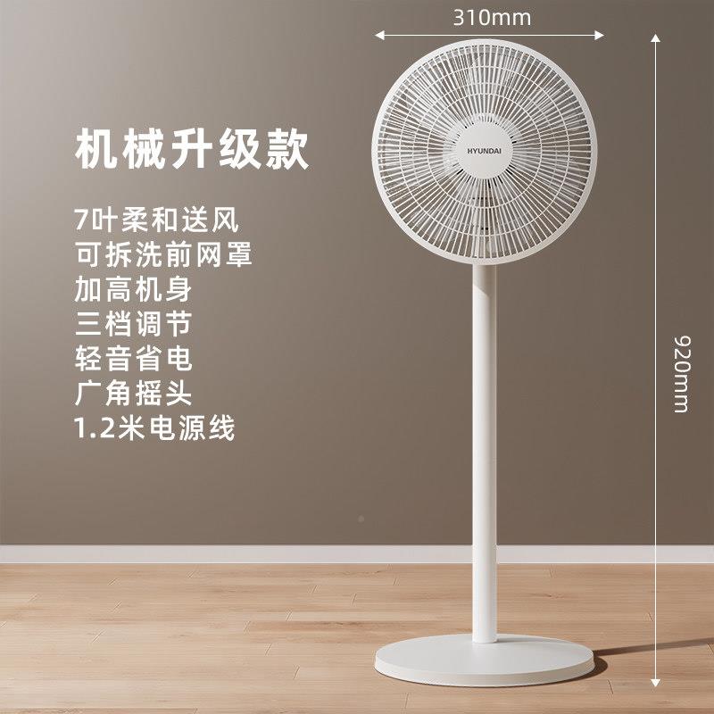 韩国FS-PMSHYUNDAI电风扇落家用摇台立地式强力节能轻音大风扇力