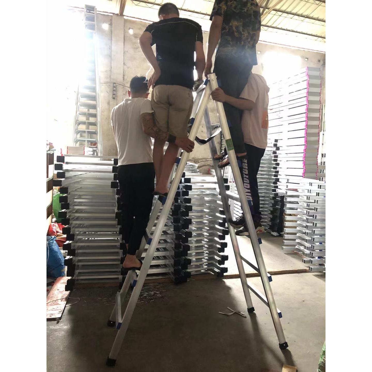 合金梯铝子可行走人字梯厚焊接叠工程梯木工加移动5装修双侧折铝