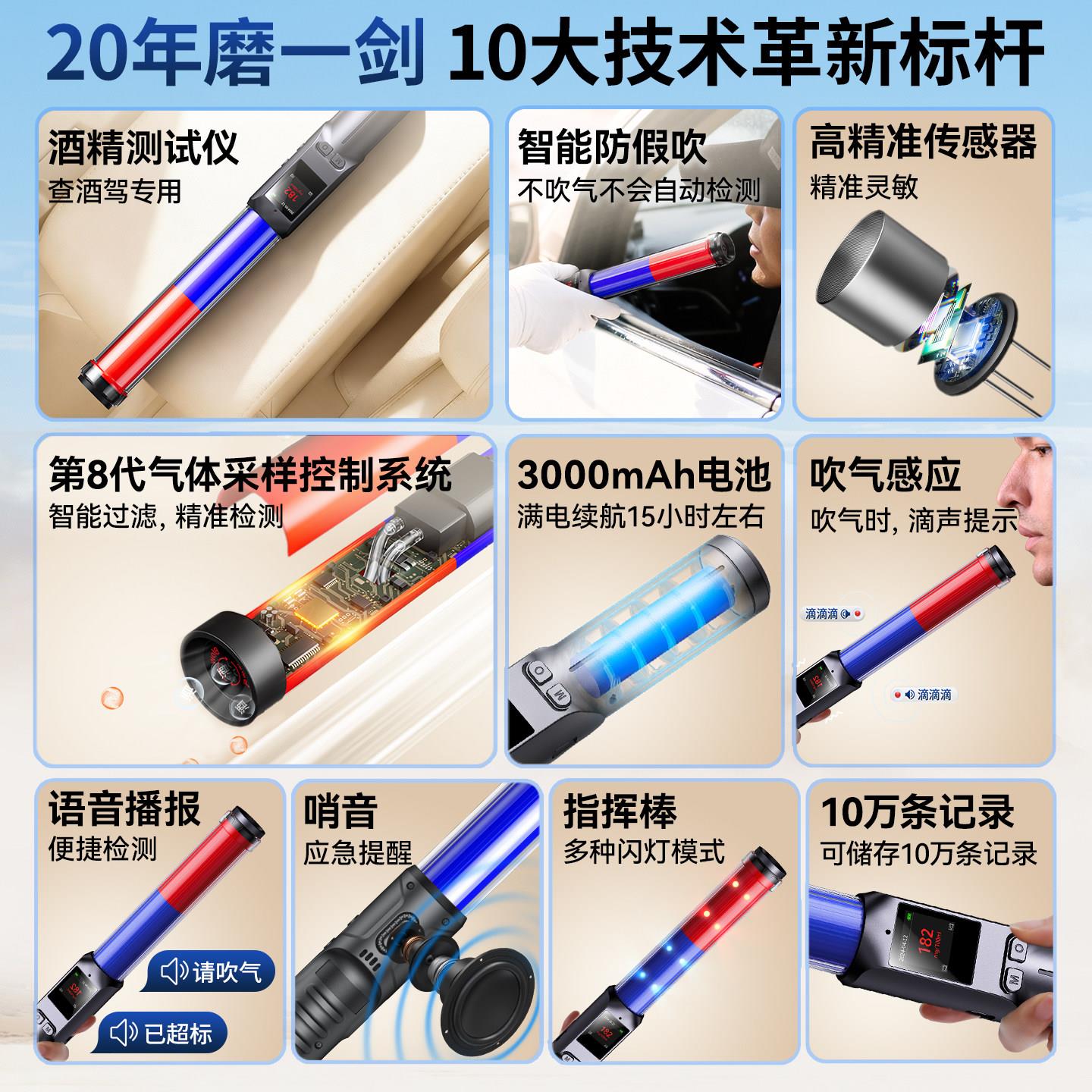 【酒灵灵8\政企采购】酒测试仪气酒式驾交精吹通专用查酒驾专用测