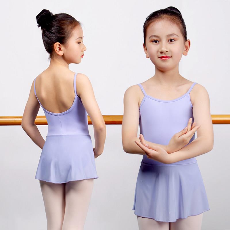 儿艺童吊带舞蹈芭服蕾舞练功服女考体操服纱裙夏季舞裙中国舞3627