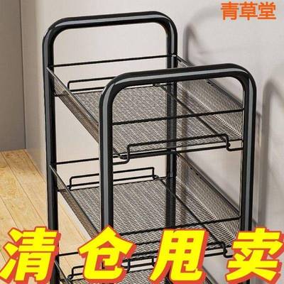 厨房器置物架落地多层可移动小推车夹Vxg27M4f宿浴室收纳神零食舍