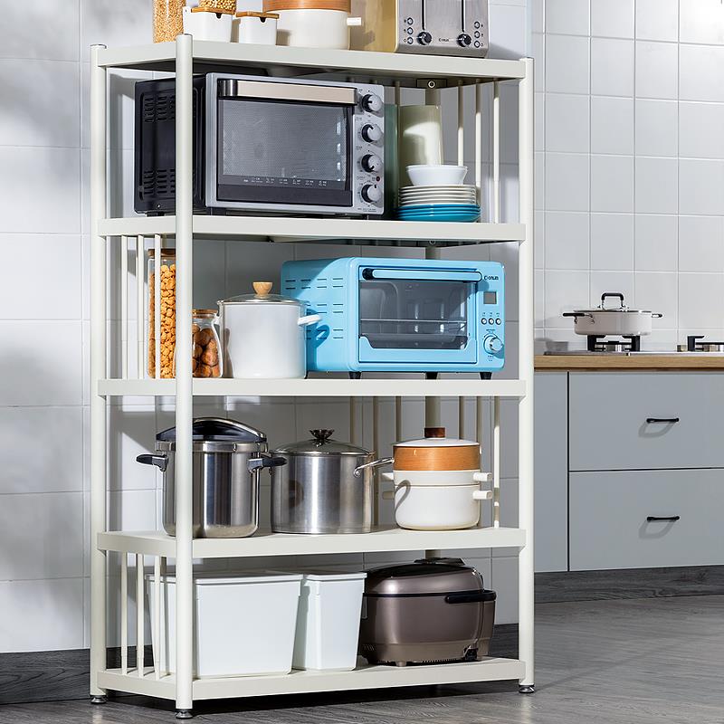不锈钢厨房置物架地收多层架微波落炉烤箱子家用阳台客厅杂物纳架