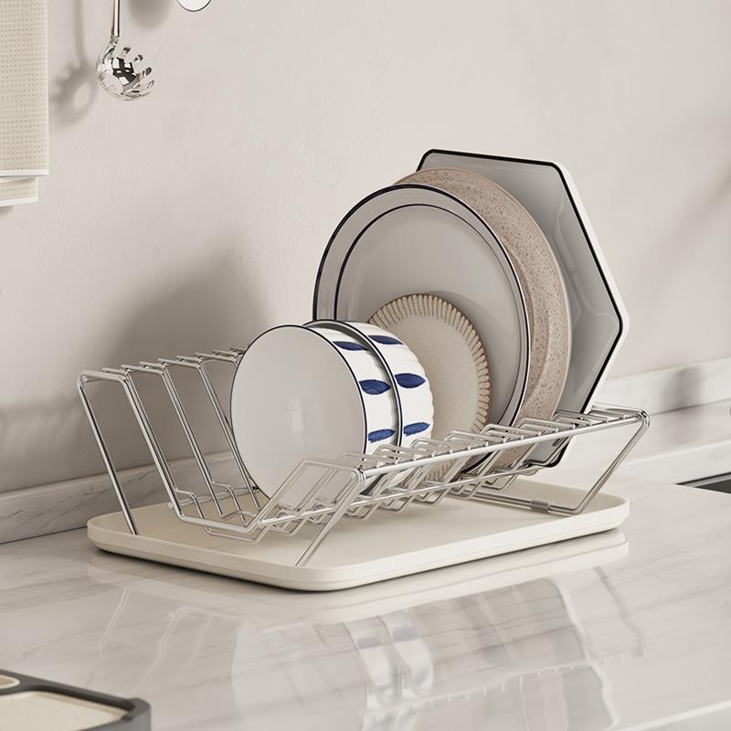 304不钢放沥水碗盘架台面厨房家用碟子收纳层架碗盘柜整锈体橱柜