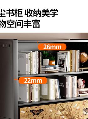 中古风KML-713书架落地置物架厅家用客铁艺收书柜物纳柜储一体靠