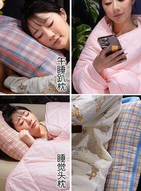 抱枕20251003子被子两用办公室靠午休折叠毯二合枕头车载靠一垫汽