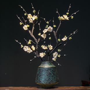 覆古陶瓷花瓶新中禅视关意花插摆式件景德镇家居客厅玄TLS桌电柜