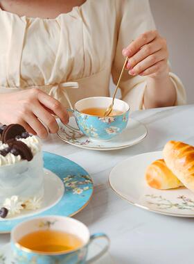 轻奢啡装组G5114合欧式高咖档奢华骨下瓷水套杯奢华英式午茶茶具