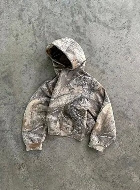 Vintage scuffers camo jacket春秋中古美式上衣外贸卫衣古着外套