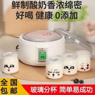 大容量酸奶机家用1.5L全自动恒温发酵机不锈钢玻璃分杯自制酸奶器