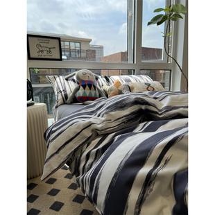 水波无障碍豪华床四件套新学生宿舍床床单被套1.8米一 Feng欧式