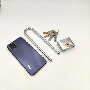 铜芯防水长锁u型小号柜门把手锁加长Fu形挂锁大门橱柜长鼻杆锁头