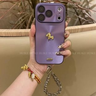 马年金马极光镜头膜全包适用苹果17promax手机壳马年新款iphone16Pro巨好看的1517保护套14高级感13pro外壳女