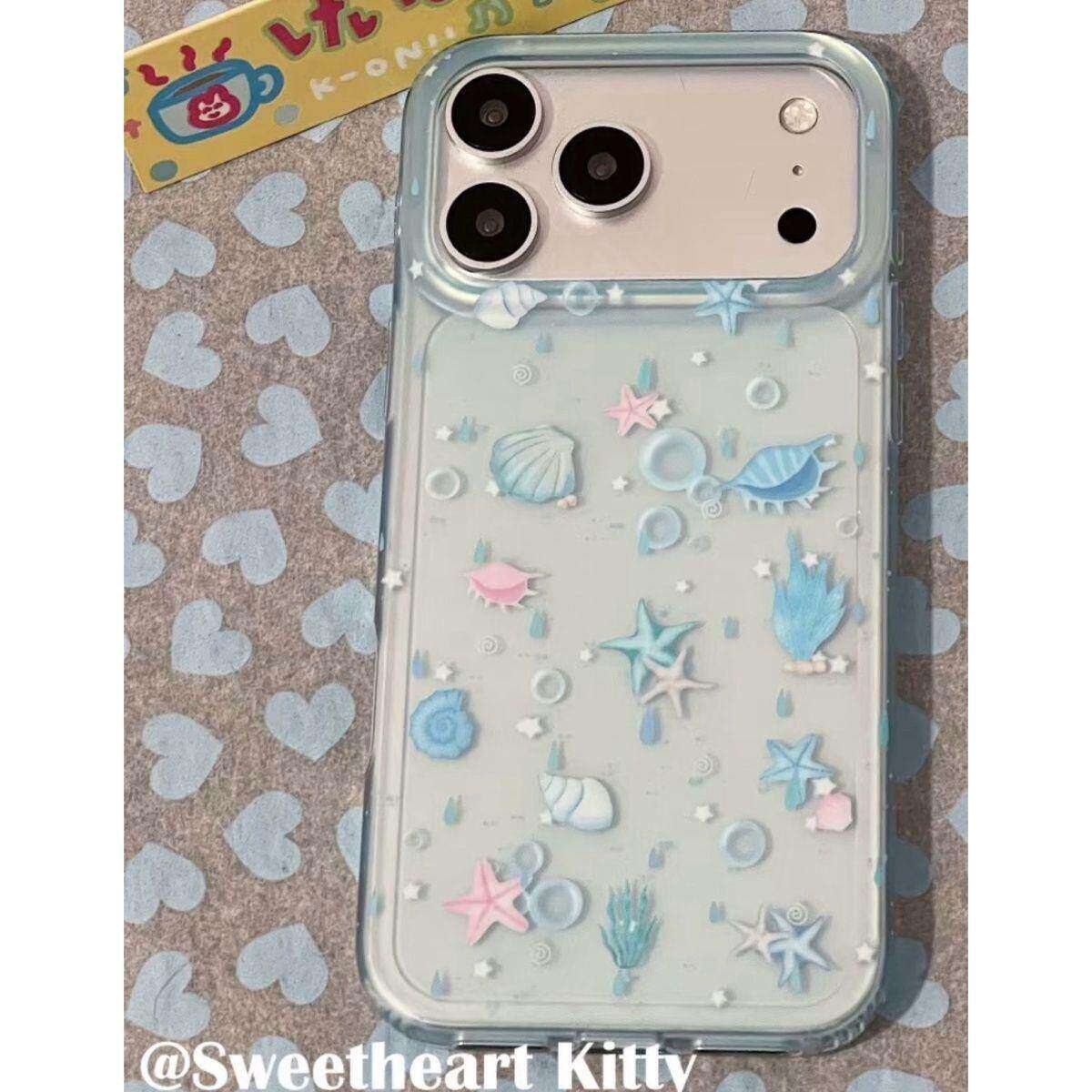 壳侣ins小清新海螺贝壳用苹果17手机壳iPhone17promax新款16防摔保护套15硅胶磨砂全包小众高级感带链条女软p