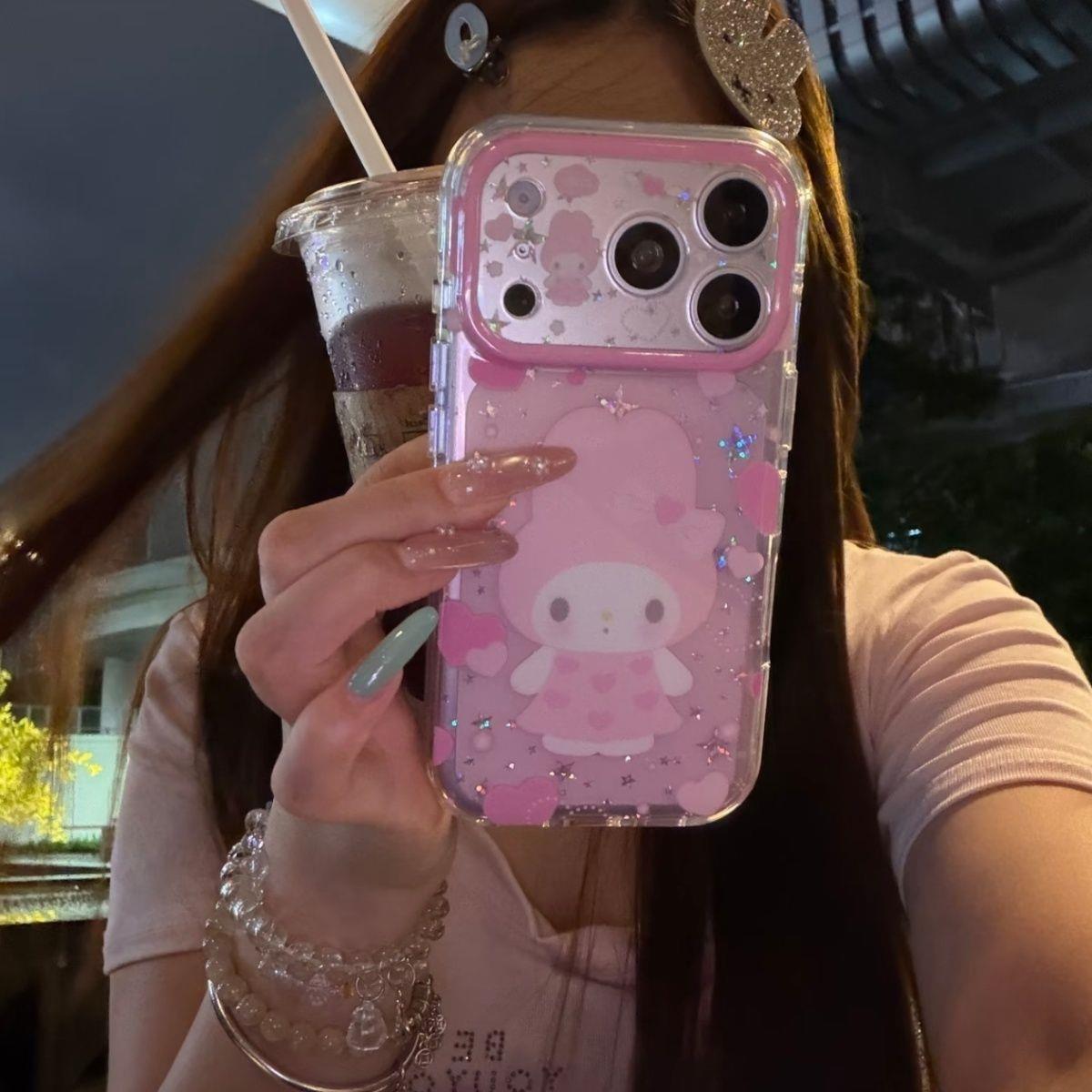 趣味可爱卡通美乐蒂适用iPhone17ProMax手机壳少女心韩系苹果16pro新款15PRO女款小众14全包13防摔硅胶软壳套