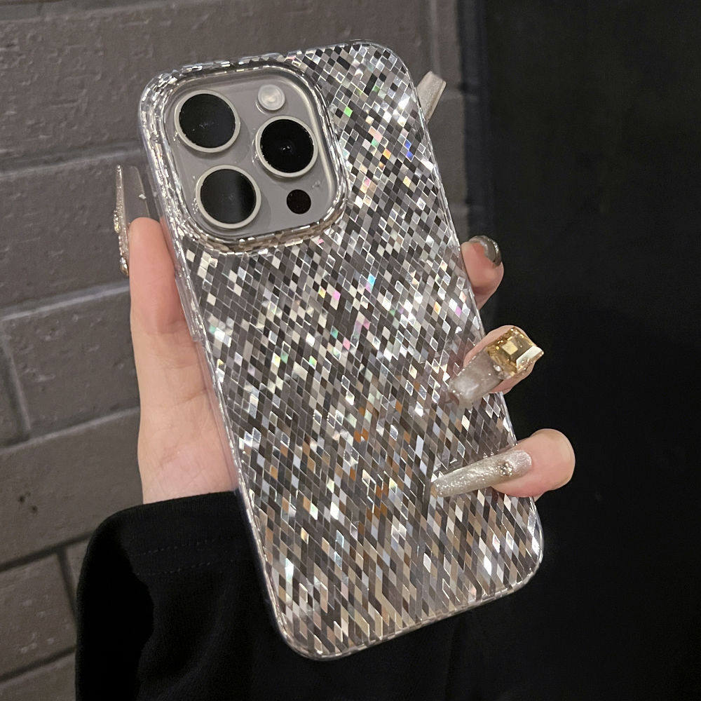 高端奢华闪粉亮片适用苹果15promax手机壳iPhone14新款13硅胶15pro女神气质12小众高级感不会撞壳高颜值夏天