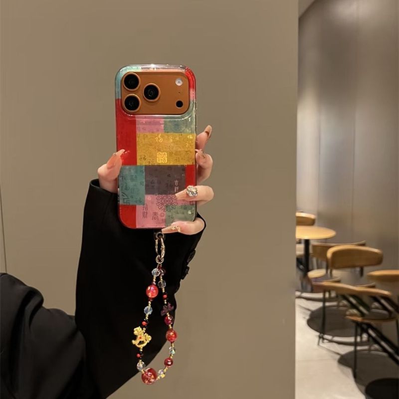 2026马年新款百福图适用于苹果17promax手机壳iPhone16pro新年款15pro高级感14国风13新中式17promax小众女款