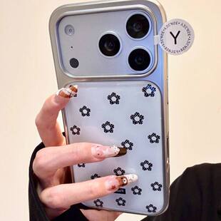 韩系简约ins小花朵滴胶壳适用苹果17手机壳iPhone16日韩15promax新款14软壳13防摔12女11全包手机套17promax