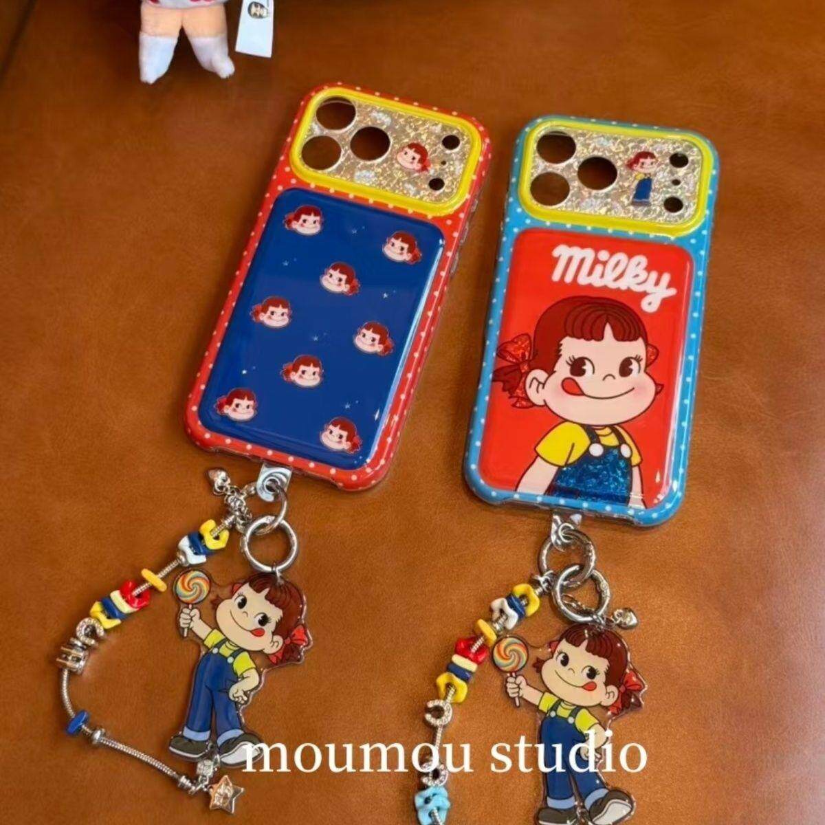 主街公园可爱棒棒糖女孩插画适用于苹果iPhone17promax手机壳16pro女款15防摔保护套