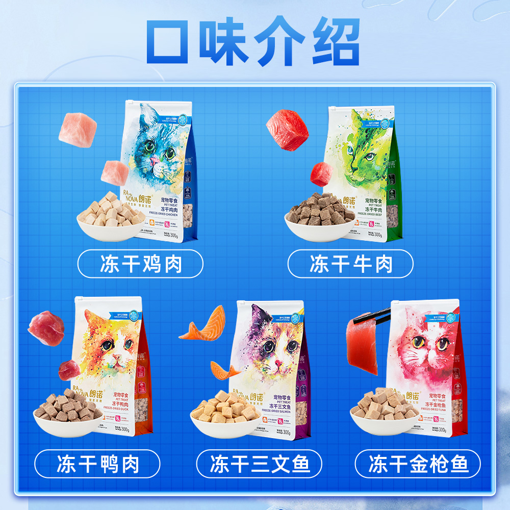 速发冻干猫咪零食生骨肉主食成幼猫营养鸡肉粒鸡胸肉冻干用品