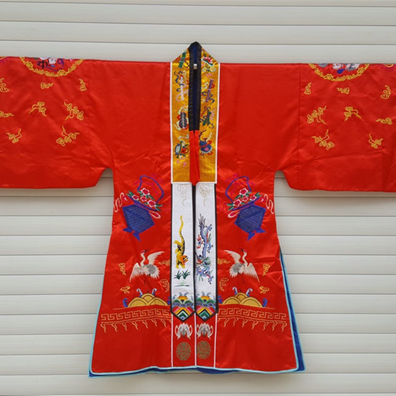 速发道服装  用品 道袍 道服 高功法衣 五雷法衣红色