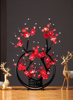 速发新中式客件办室公书房电视柜酒柜书架软装铁艺摆厅玄关高端大