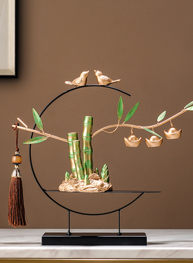 速发竹关平安节节高升竹子摆件招财礼中式客厅玄报装饰品乔迁新居