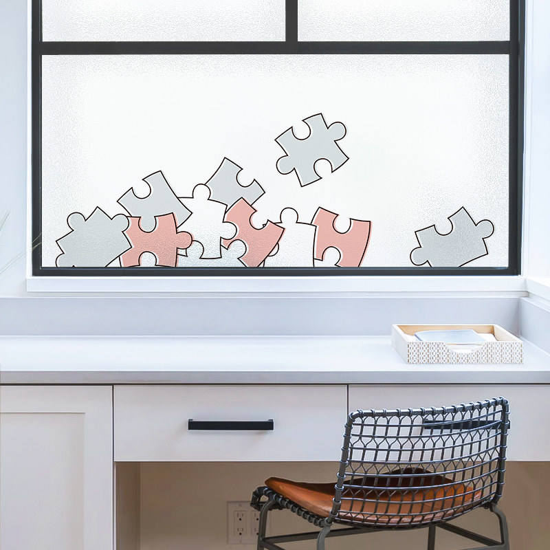 速发小仙房间装饰品书房玻璃窗膜磨砂飘窗台玻璃窗贴静璃贴玻电贴