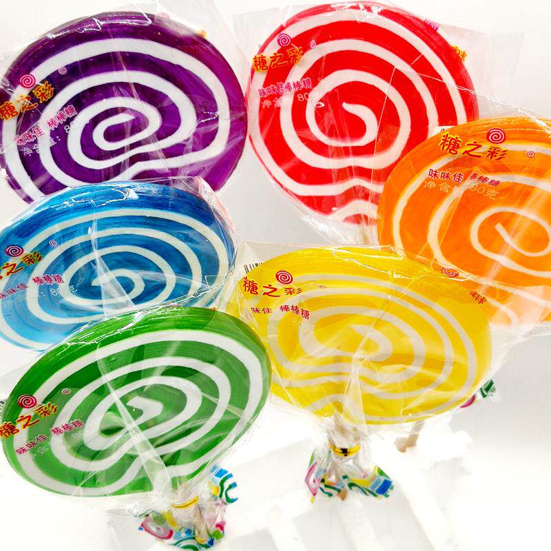 多色大棒棒糖糖果波板糖七糖之彩儿童星球创意零食高颜值卡通水果