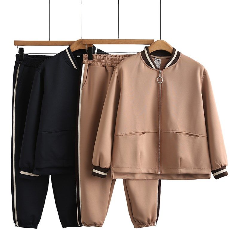 速发时妈秋装运动服套装洋气外套妈尚202新款春老年中秋休闲两件