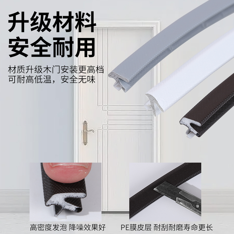 现货速发卧室门门缝隔音密封条木门静音防撞条防风保暖胶条门框皮