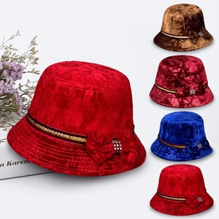 速发寿帽男款 毛呢金人绒高档寿衣配件死丝殡事白葬用品老人冲喜