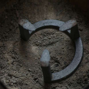 茶道配件伍德三脚架火钵围炉架子炭火盆支架三角架炉架煮茶支架批