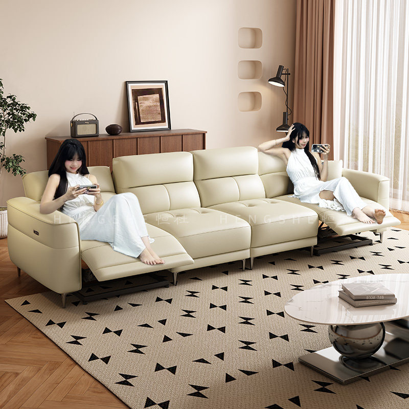 恒社真皮电动功能沙发