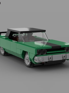 宝乐鹿-国产积木普利茅斯 Roadrunner小颗粒拼装益智模型玩具礼物