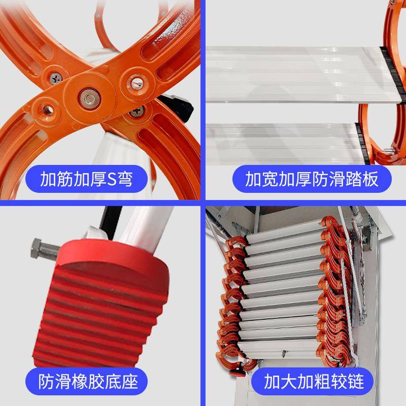 阁缩楼梯室家用伸隐形升降梯复式隔层楼梯楼别墅定制内VRE电动伸