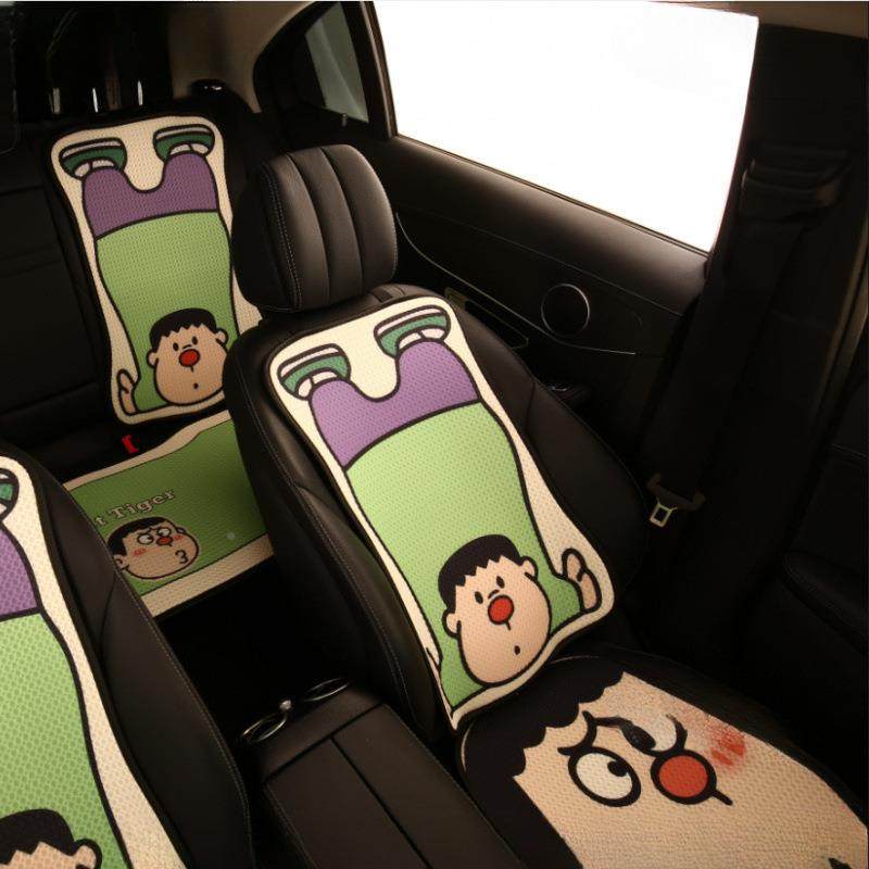 汽车坐垫垫季通用透气夏季凉小四蛮主驾女半包座椅JAK腰垫套座垫