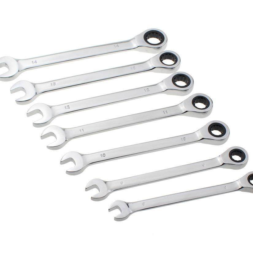 12件两用固定呆头棘轮扳手快速扳套装五具金工72齿手81VDM0度转