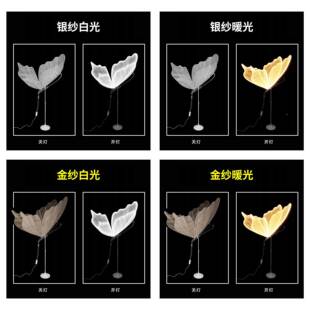 婚庆道具灵蝶吊灯翅膀置场道景布蝴蝶发光装无品牌/饰挂礼件婚具