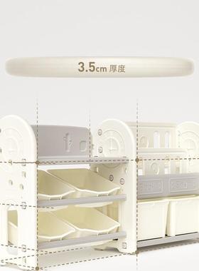 儿玩具收纳童架书架二合一宝宝置KKT物架绘本架子多层整理箱盒储