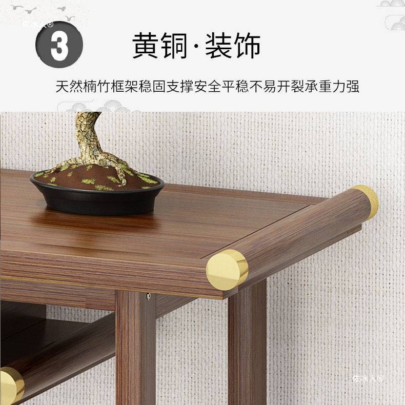 中式玄关条案入户实木客厅端景台榆木简约长条供桌条几桌子靠墙竹