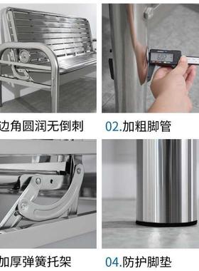 不锈沙发床钢两1用可叠.2KRB米床三人座椅简易折叠沙发床收折纳