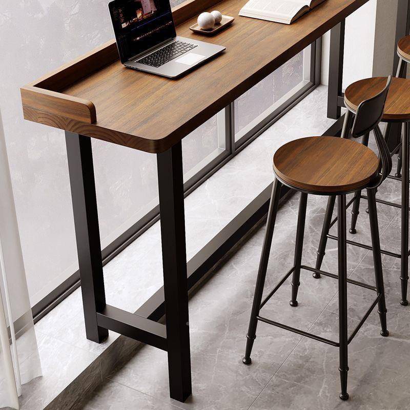 木阳台吧台UNX桌用简约实长条桌靠窗窄桌低脚家长桌子高高脚桌椅