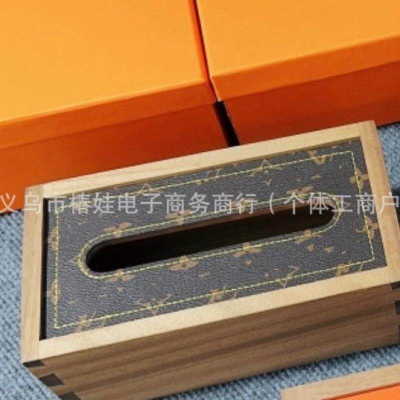 轻奢胡桃盒木纸巾盒家客茶厅几贴皮纸高4865465档装饰品摆件餐巾