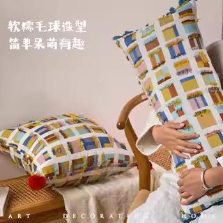 新中式流苏长厅护腰条腰枕20睡25年新款客沙20251108发靠背垫卧室
