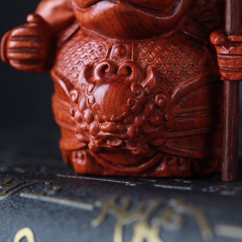 厂家  紫檀牛守摆件 纳福守办公居家摆设细雕精修