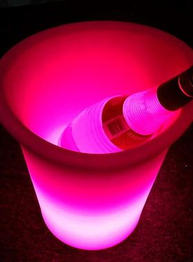 LED发水光酒吧KD-IB505具用家品厂家时RGB全彩发光防冰桶尚啤酒冰