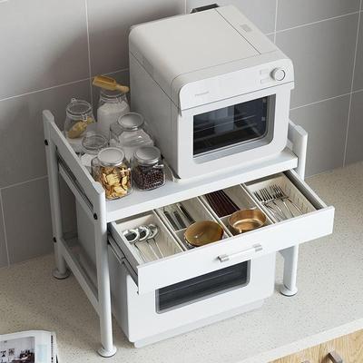 厨房FJN微波炉抽屉面置物架加厚多层桌面带家用房台间收架纳储物