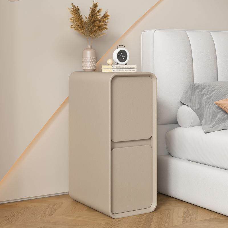 轻奢实木头柜奶油风简缝约现代小型家用卧室床边柜2床其他/oth0超