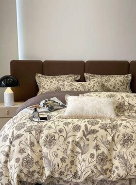 164202mi秋冬美式60支绒四棉加厚纯棉长磨毛件套保暖被套.81m床上